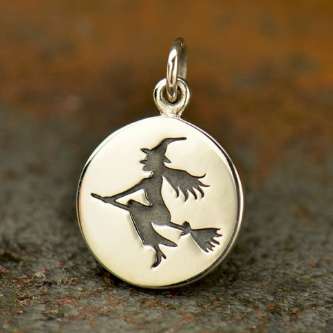 Sterling Silver Halloween Witch Charm