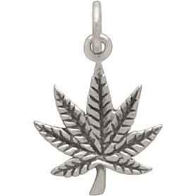 Sterling Silver Pot Leaf Charm - Maple Leaf