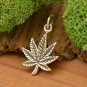 Sterling Silver Pot Leaf Charm - Maple Leaf