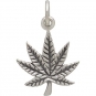 Sterling Silver Pot Leaf Charm - Maple Leaf