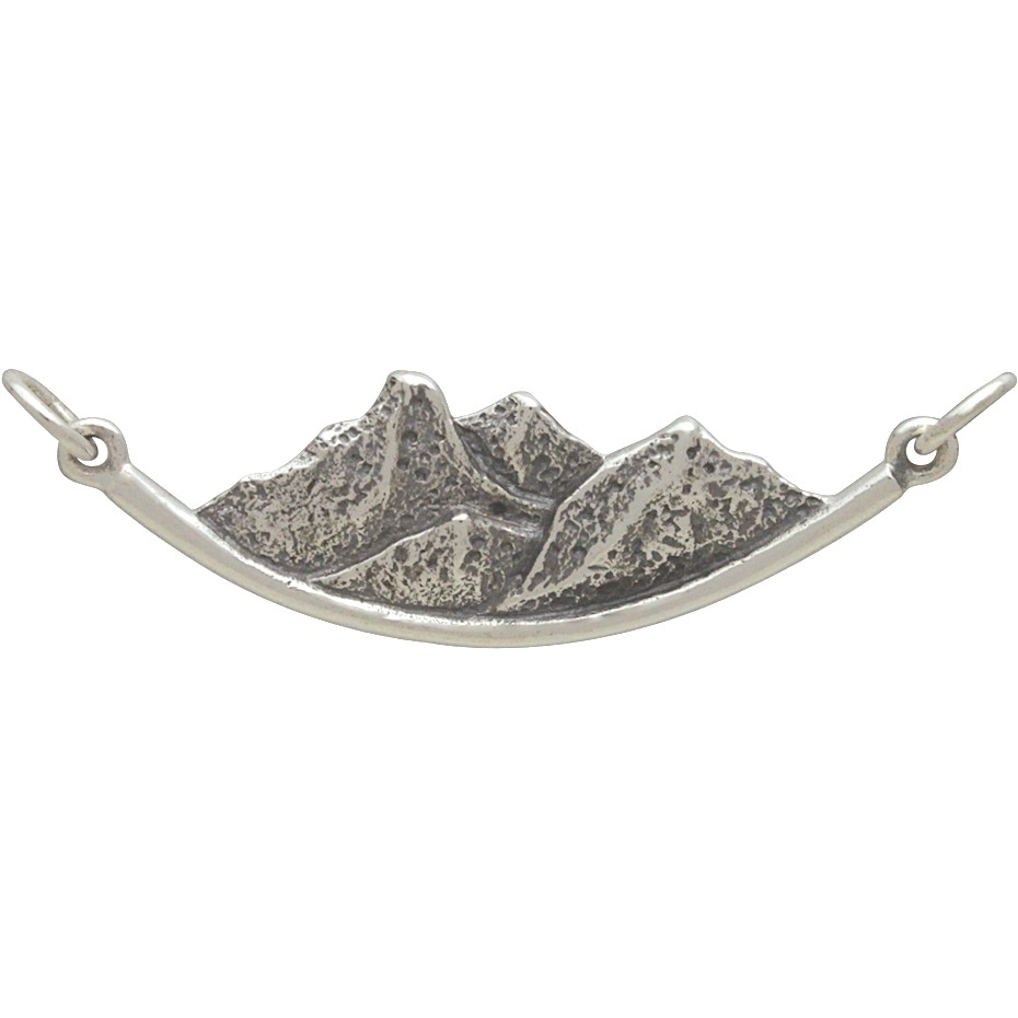 Sterling Silver Mountain Pendant 13x35mm
