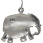 Sterling Silver Mama and Baby Elephant Pendant