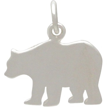 Sterling Silver Mama Bear Stamping Blank 16x15mm
