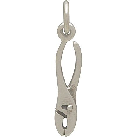 Silver Pliers Charm - Tiny Tool Charm 21x4mm DISCONTINUED