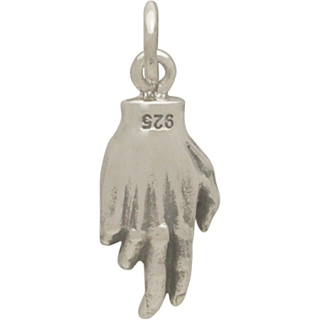 Sterling Silver Hand Holding Heart Charm