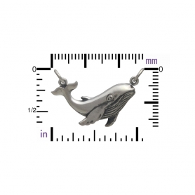 Sterling Silver Humpback Whale Pendant