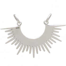 Sterling Silver Sunburst Spike Pendant Festoon