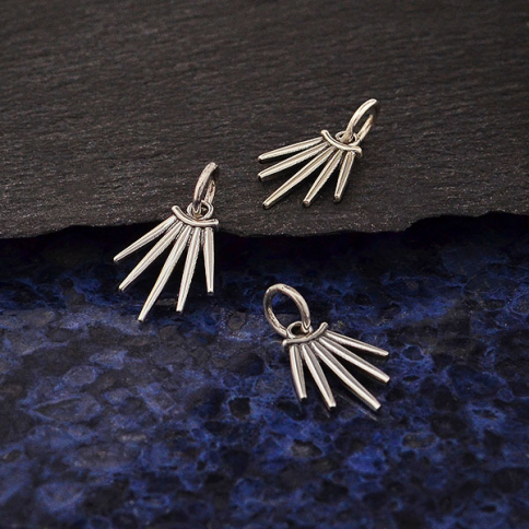 Sterling Silver Five Spike Charm 