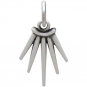 Sterling Silver Five Spike Charm 