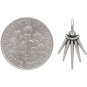 Sterling Silver Five Spike Charm 