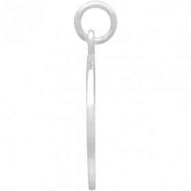 Sterling Silver Killer Whale Charm on a Disk