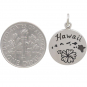 Sterling Silver Hawaii Charm on a Disk