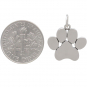 Sterling Silver Paw Print Pendant 