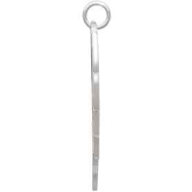 Sterling Silver Openwork Monstera Pendant