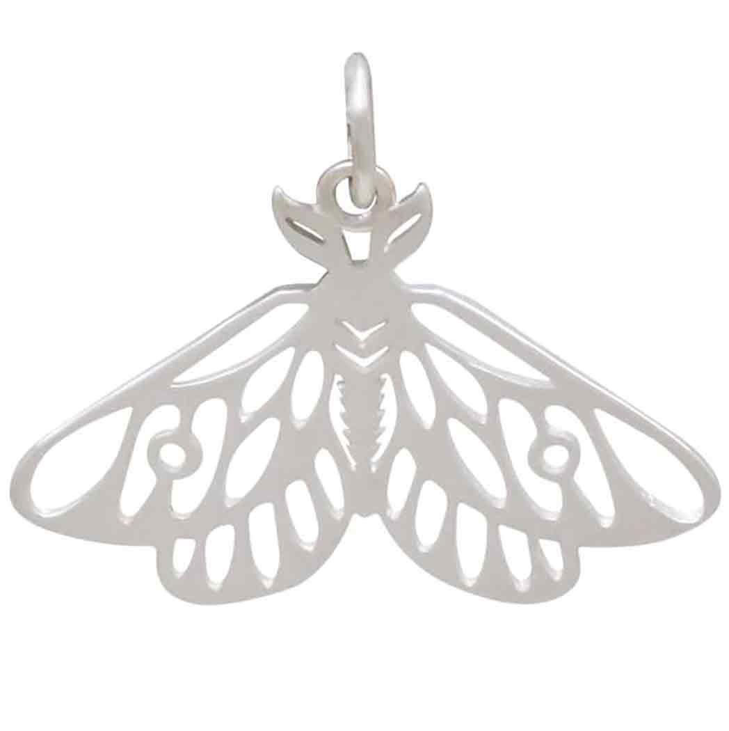 Sterling Silver Openwork Moth Charm