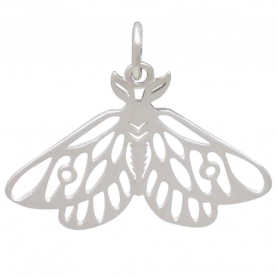 Sterling Silver Openwork Moth Charm