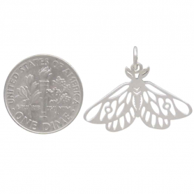 Sterling Silver Openwork Moth Charm
