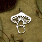 Sterling Silver Openwork Mushroom Pendant