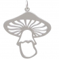 Sterling Silver Openwork Mushroom Pendant