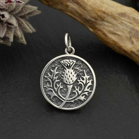 Sterling Silver Thistle Charm