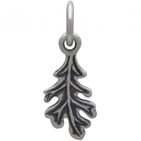 Sterling Silver Tiny Oak Leaf Charm