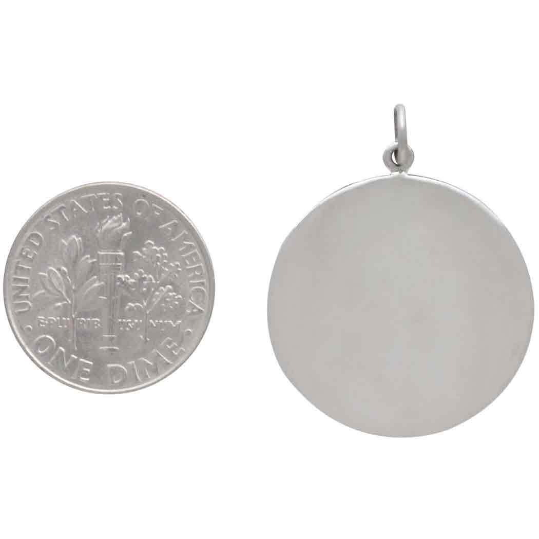 Sterling Silver Stamping Blank Circle Charm