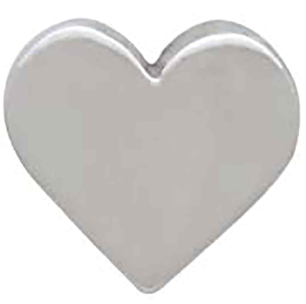 Sterling Silver Heart Bead with Horizontal Hole