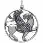 Sterling Silver Persian Winged Lion Pendant