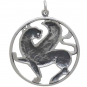 Sterling Silver Persian Winged Lion Pendant