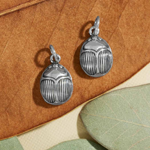 Sterling Silver Scarab Charms