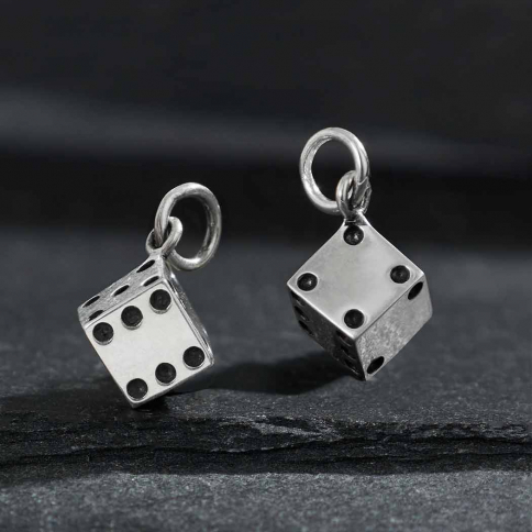 Sterling Silver Dice Charm