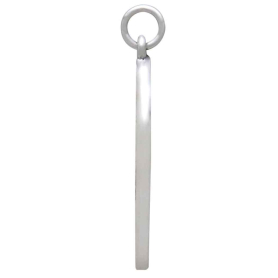 Mixed Metal Bonfire and Forest Pendant Side View