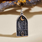 Mixed Metal Bonfire and Forest Pendant 29x13mm