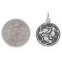 Sterling Silver Three Ravens Charm with Dime