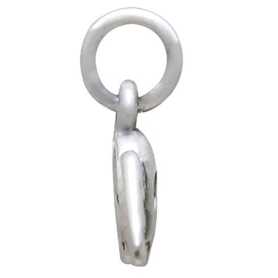 Sterling Silver Mini Winged Skull Charm Side View