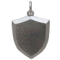 Sterling Silver Shield Charm Front View