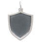 Sterling Silver Shield Charm Back View