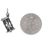 Sterling Silver 3D Hourglass Charm with Dime