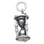 Sterling Silver 3D Hourglass Charm Side View