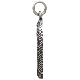 Sterling Silver Ouroboros Snake w Butterfly Pendant Side View