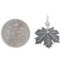 Sterling Silver Maple Leaf Charm with Dime