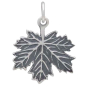 Sterling Silver Maple Leaf Charm Back View