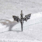 Sterling Silver Flying Dragon Charm 24x20mm