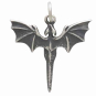 Sterling Silver Flying Dragon Charm Front View