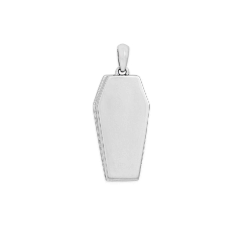 Nina Designs Sterling Silver Coffin Locket Charm 30x12mm