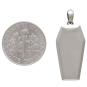 Sterling Silver Coffin Locket Charm with Dime