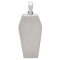 Sterling Silver Coffin Locket Charm Back View