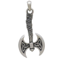 Sterling Silver Viking Axe Pendant Front View