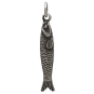 Sterling Silver Small Sardine Charm Back View