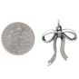 Sterling Silver Dainty Bow Charm with Dime